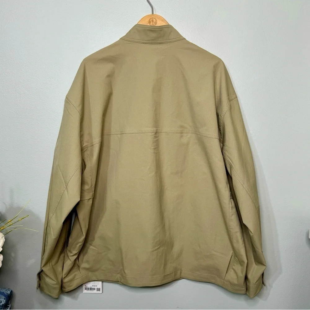 Lululemon Men’s Twill Full Zip Moto Jacket Compass Khaki XL NWT - Picture 3 of 12